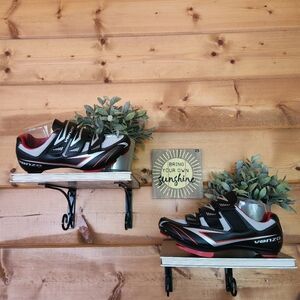 Venzo MX Triple‎ Strap Hook & Loop Cycling Bike Shoes 3 Bolt Men Sz 6 Wmn Sz 7.5